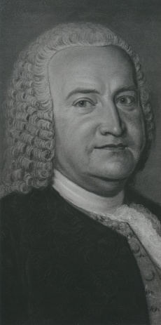 Johann Sebastian BACH d'après le portrait fait par Elias Gottlob HAUSSMANN, env. 1730, Cliquer sur la photo pour une vue de l'original